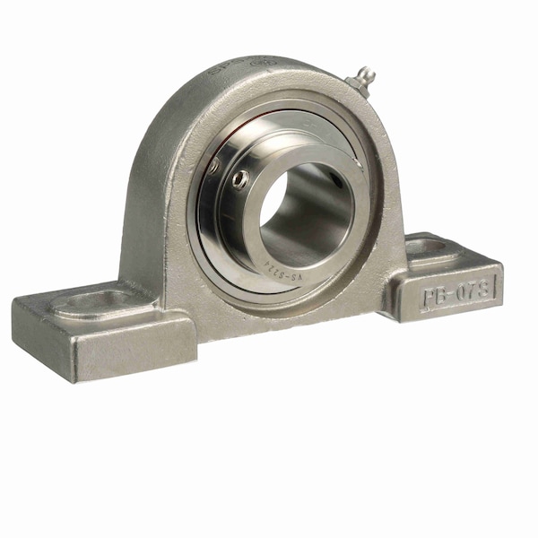 Mounted Ball Bearing, Pillow Block, Stamped Steel, Setscrew, No SPSS224